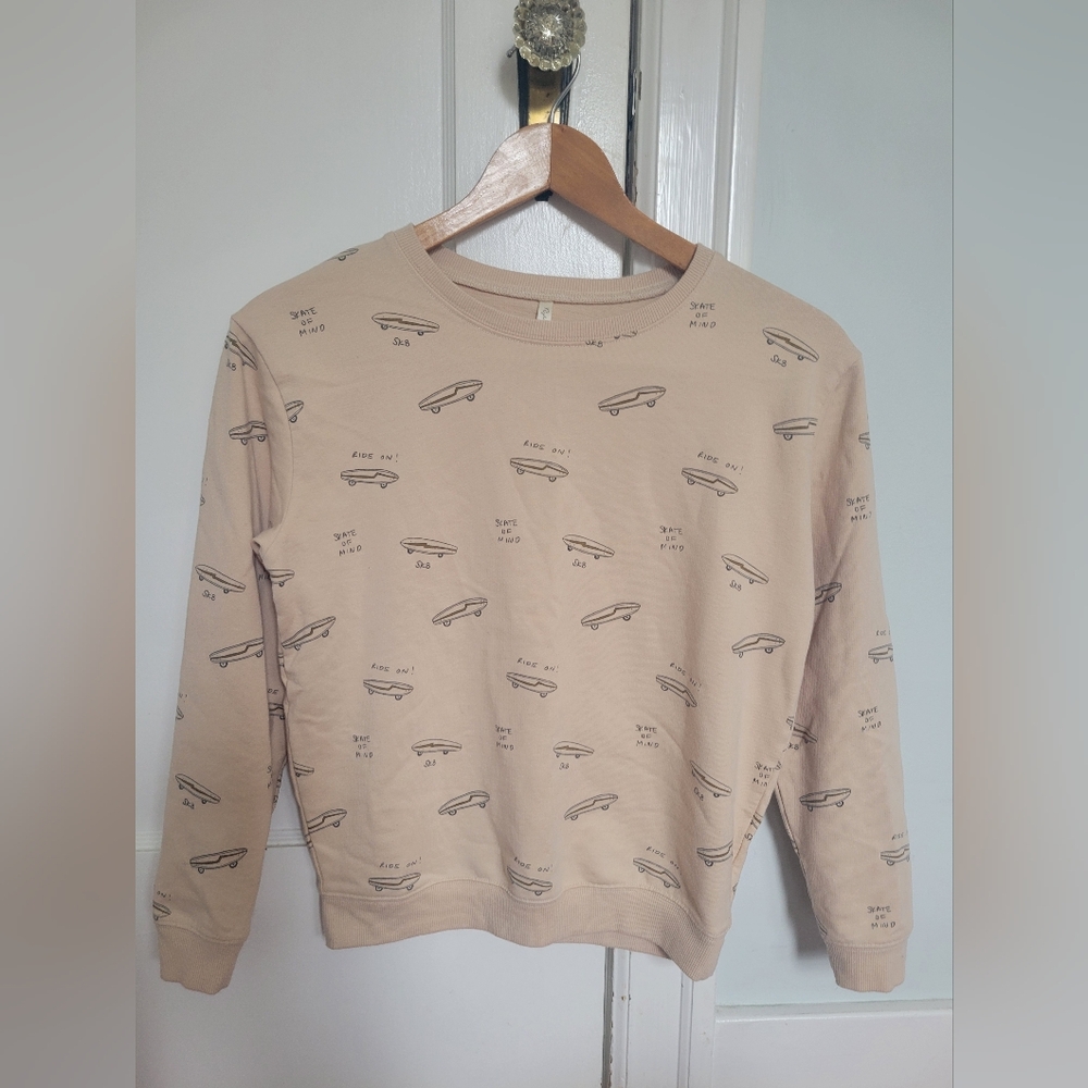Kids Rylee + Cru Beige Skateboards Sweatshirt